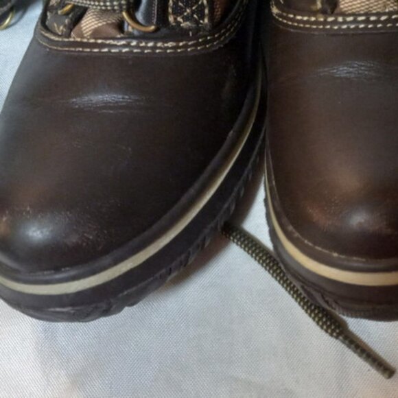 Coach SHAINE Signature Monogram Lace-Up Shoes Brown Khaki Women’s Size 6B - Picture 8 of 8